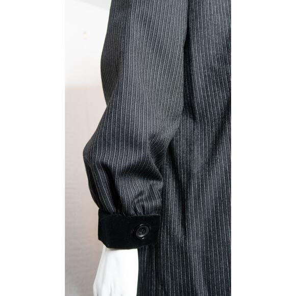 GIVENCHY NOUVELLE BOUTIQUE Vintage '80s Wool Double Breast Pinstripe Overcoat 36 - Picture 11 of 13